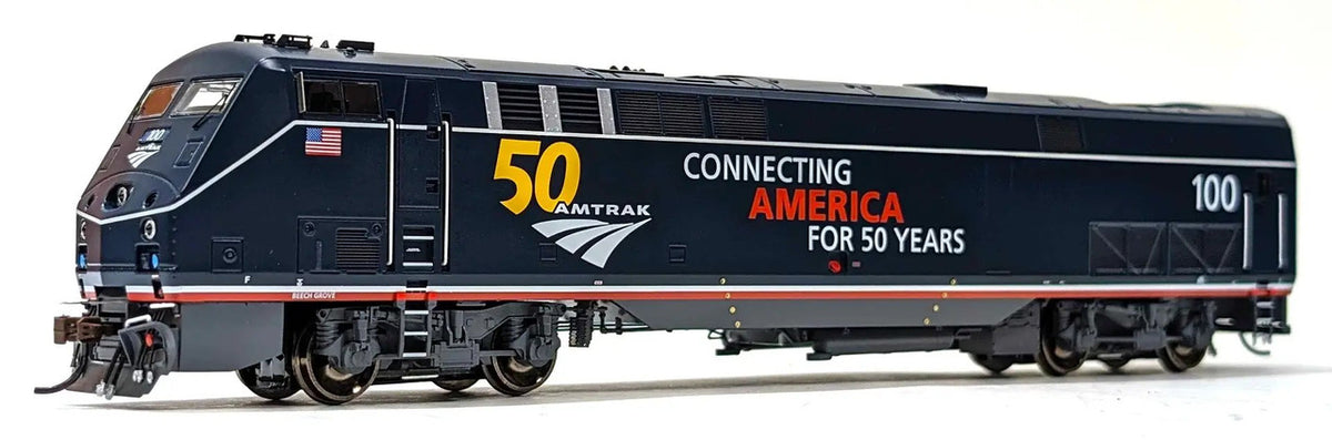 Athearn Genesis HO ATHG81314 DCC/Tsunami 2 Sound Equipped GE AMD103 / P42 Genesis Locomotive Amtrak '50th Anniversary Midnight Blue' AMTK #100