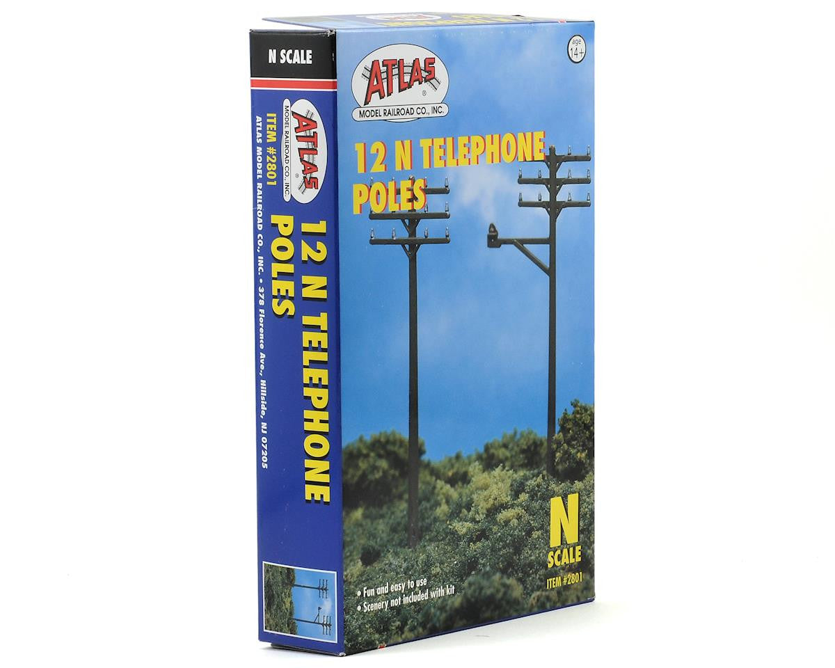 Atlas N 2801 Telephone Poles - 12 pack