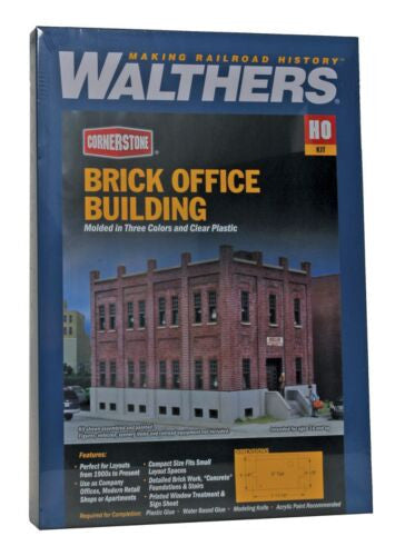 Walthers Cornerstone HO 933-4050 Brick Office Building - Kit