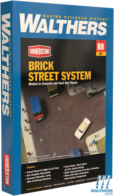 Walthers Cornerstone HO 933-3139 Brick Street System - Kit