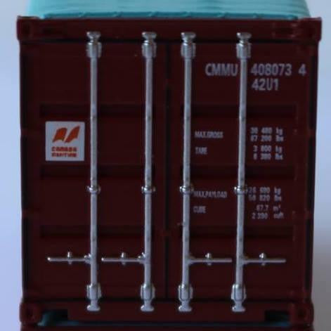 Jacksonville Terminal Company N 402403 40' Rib Side Corrugated Open/Canvas Top Container CANADA MARINE 2-Pack