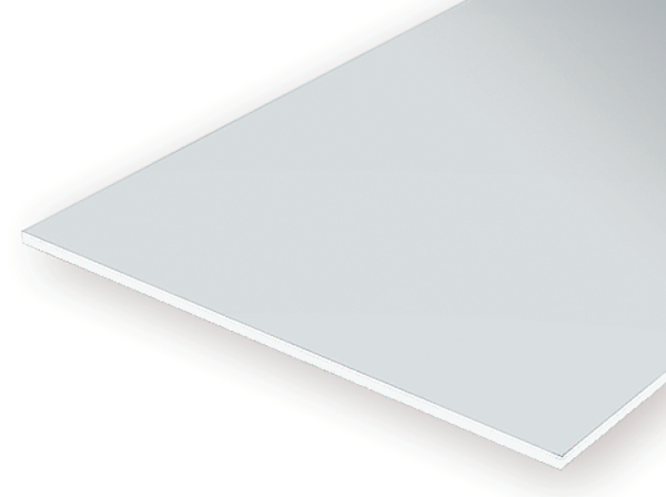 Evergreen Scale Models 9009 - .005" Thick Plain Opaque White Polystyrene Sheets - 3 Pieces