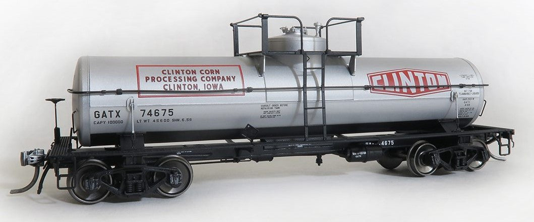 Tangent Scale Models HO 22121-01 GATC 1957-design 8000 Gal. Welded Tank Car Clinton Corn 'Original 1958+' GATX #74671