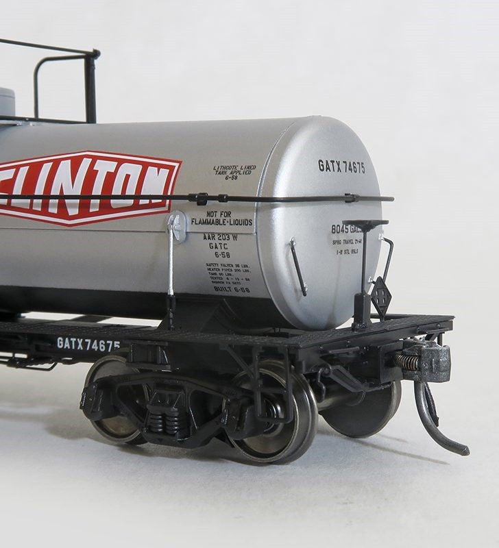 Tangent Scale Models HO 22121-01 GATC 1957-design 8000 Gal. Welded Tank Car Clinton Corn 'Original 1958+' GATX #74671