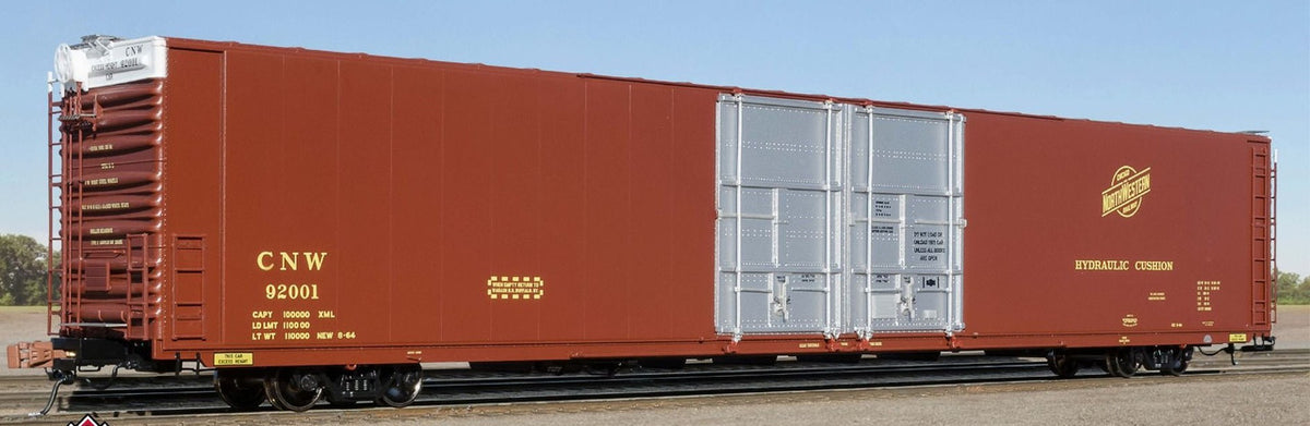 ScaleTrains Rivet Counter HO SXT39054 Thrall 86' High-Cube Double-Plug-Door Boxcar with Roofwalk Chicago & North Western C&NW #92003