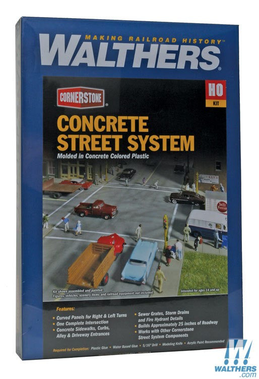 Walthers Cornerstone HO 933-3138 Concrete Street System - Kit