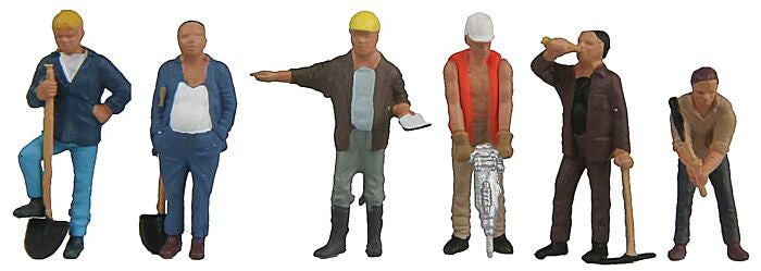 Walthers SceneMaster HO 949-6022 Construction Workers Set #1 - 6 pcs