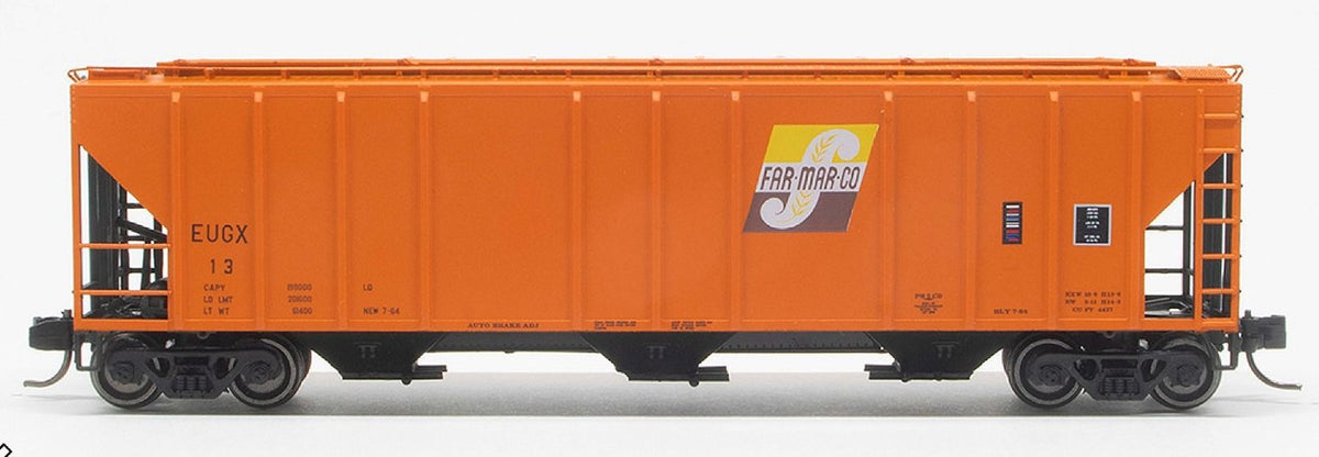 ExactRail N 53019-3 Pullman-Standard 4427 Covered Hopper Far-Mar-Co '1972 Repaint' EUGX #13