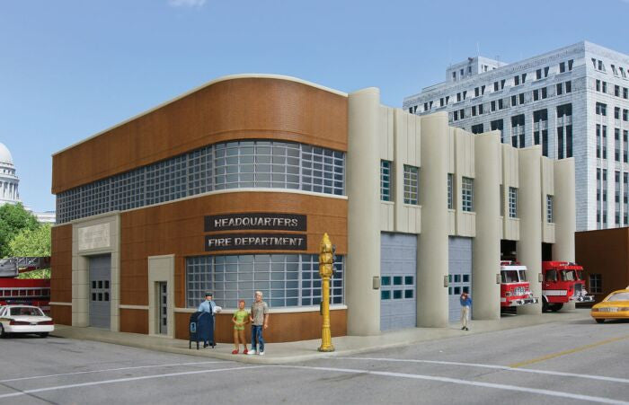 Walthers Cornerstone HO 933-3765 Fire Department Headquarters - Kit