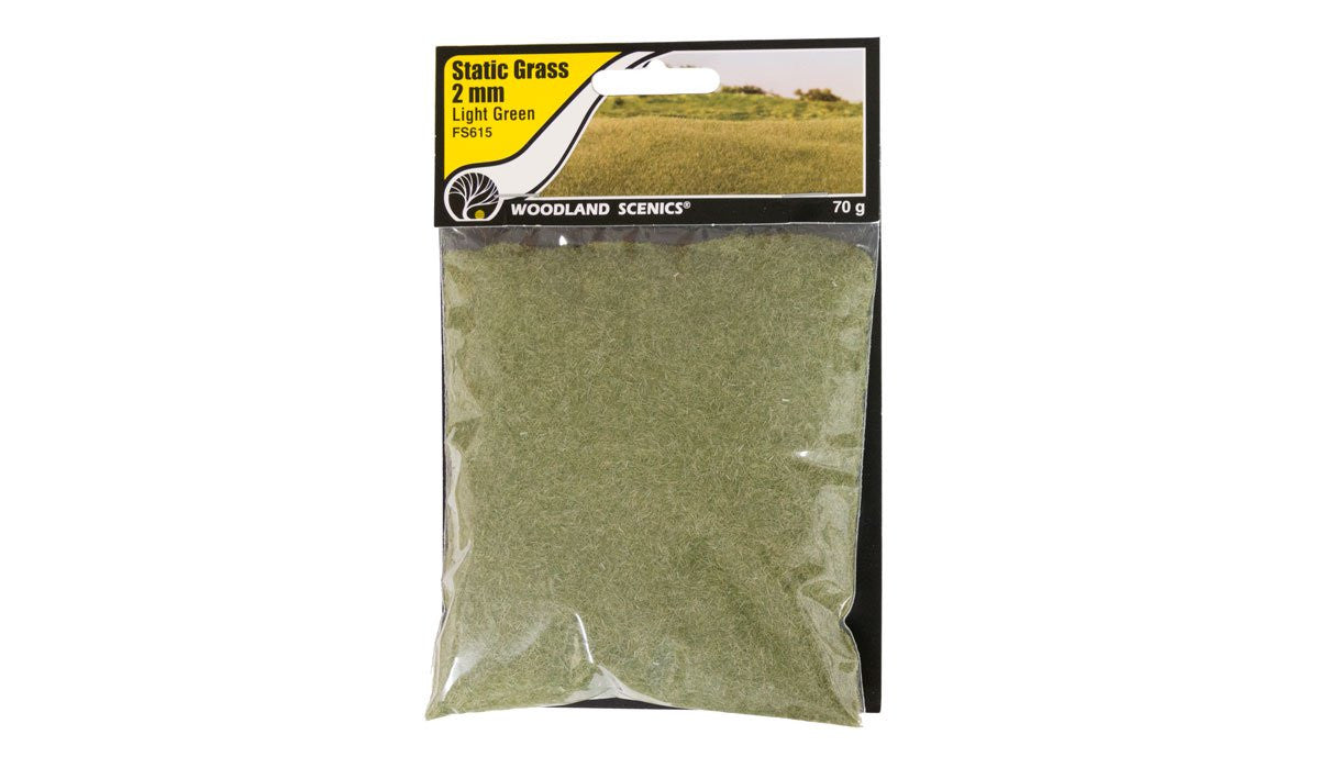 Woodland Scenics FS615 Static Grass 2 mm Light Green