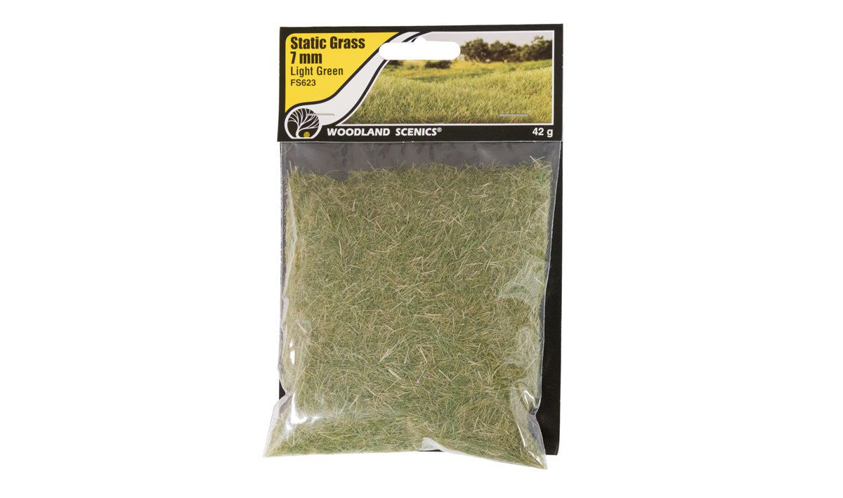 Woodland Scenics FS623 Static Grass 7 mm Light Green