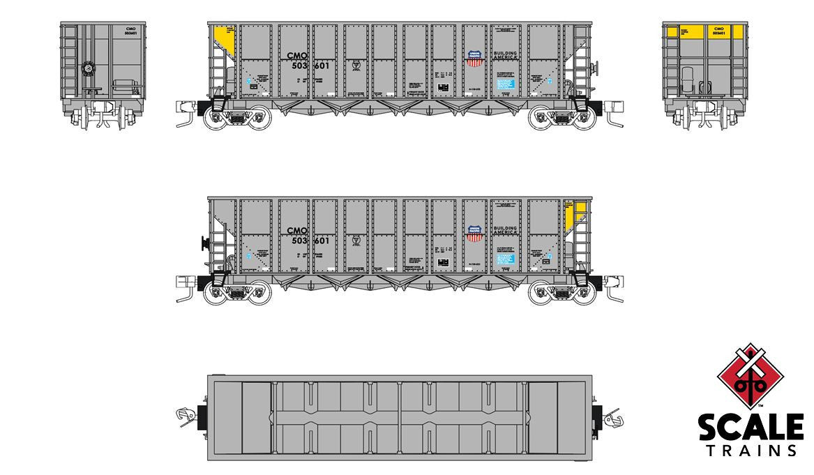 ScaleTrains Fox Valley Models N FVM10121 Trinity RD-4 Coal Hopper Union Pacific 'Building America' CMO #503606