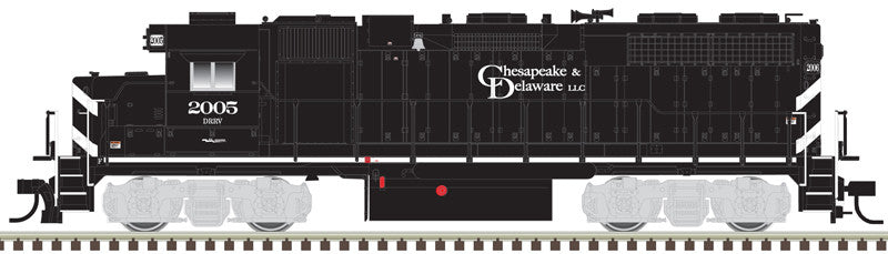 Atlas Master Gold Series HO 10004078 DCC/ESU LokSound V5 Equipped EMD GP38 Diesel Locomotive w/ Ditch Lights Chesapeake & Delaware #2005