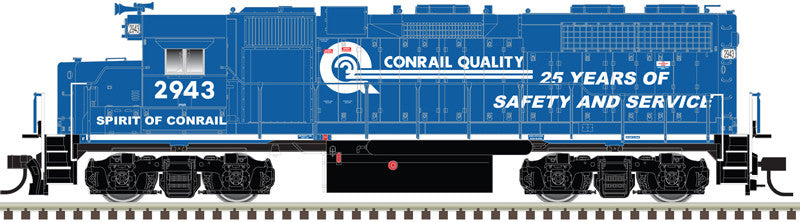 Atlas Master Silver Series HO 10004067 DCC Ready EMD GP38 Diesel Locomotive w/Ditch Lights Conrail 'Spirit of Conrail' CR #2943