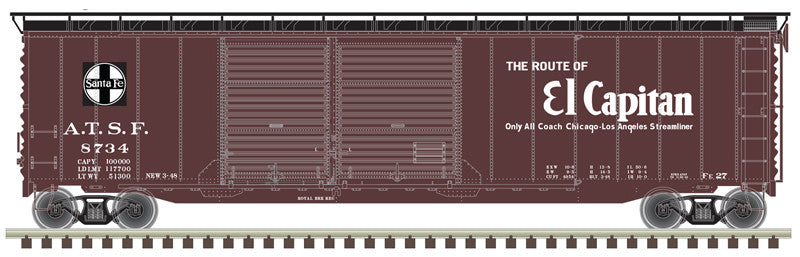 Atlas Master HO 20006590 50' Postwar Double-Door Boxcar Santa Fe 'El Capitan' ATSF #8666