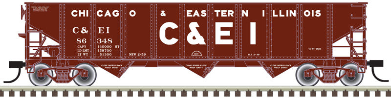 Atlas Trainman HO 20006922 AAR 70 Ton 9-Panel 3-Bay Open Hopper Standard End Chicago & Eastern Illinois C&EI #86538
