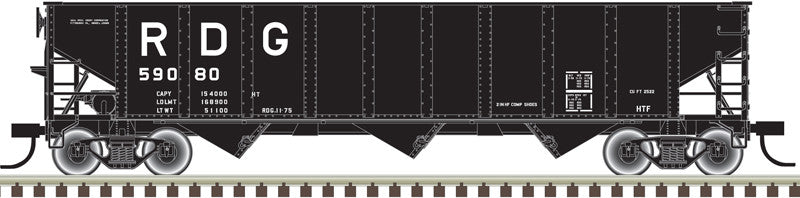 Atlas Trainman HO 20006926 AAR 70 Ton 9-Panel 3-Bay Open Hopper Standard End Reading RDG #59058