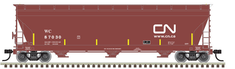 Atlas Master HO 20006948 ACF 4650 Centerflow Hopper Wisconsin Central 'CN Website Logo' WC #87017