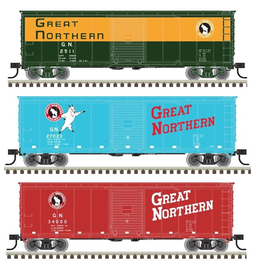 Atlas Master N 50006404 USRA Steel Rebuilt 40' Boxcar Great Northern GN 'Limited Edition' 3-Pack