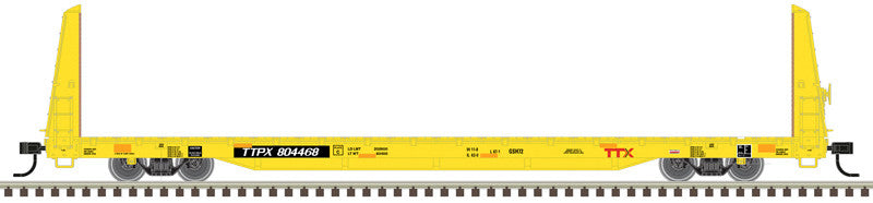 Atlas Trainman HO 20007963 62' Bulkhead Flat Car TTX TTPX #804442