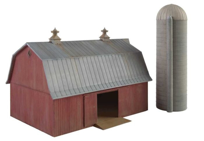 Walthers Cornerstone N 933-3892 Meadowhead Barn & Silo - Kit