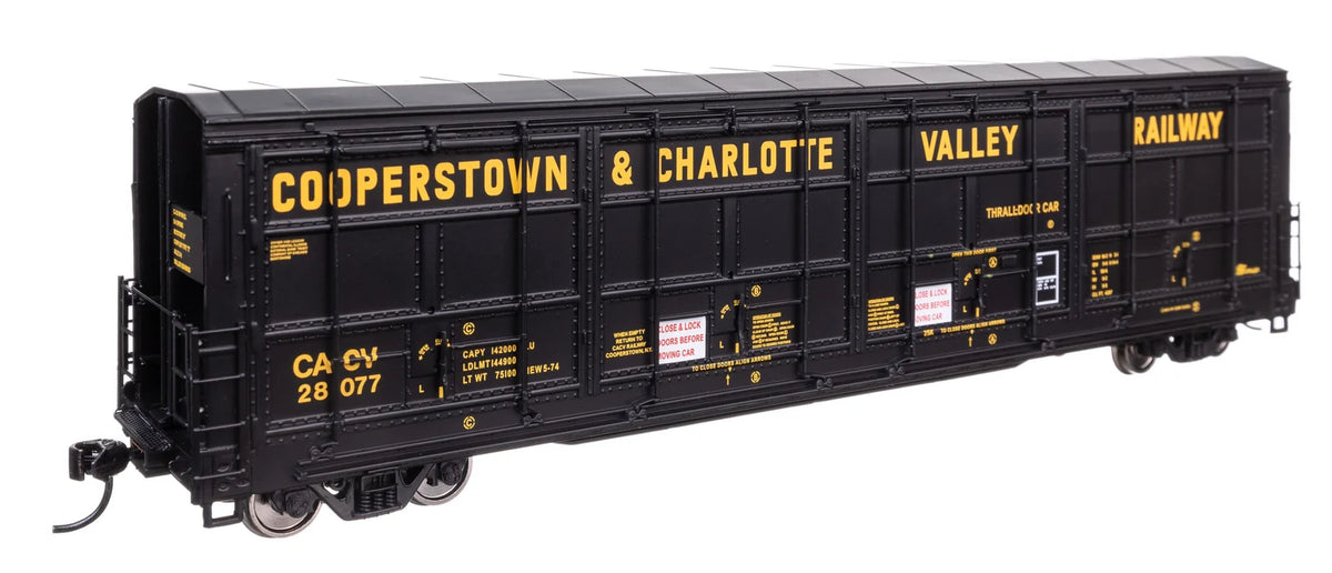 WalthersProto HO 920-101943 56' Thrall All-Door Boxcar Cooperstown & Charlotte Valley CACV #28077