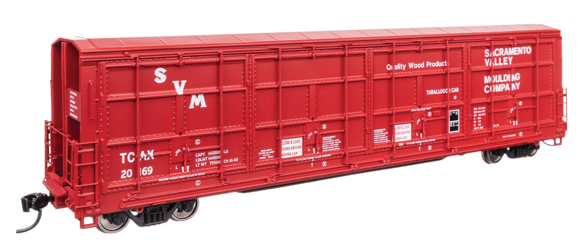 WalthersProto HO 920-101954 56' Thrall All-Door Boxcar Sacramento Valley Moulding TCAX #20169