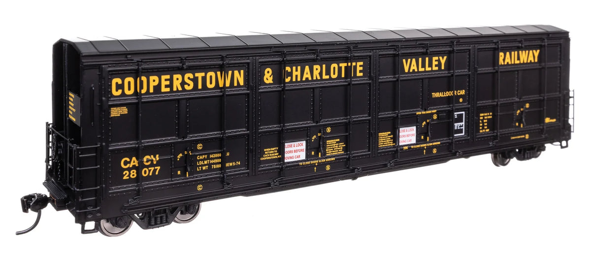 WalthersProto HO 920-101943 56' Thrall All-Door Boxcar Cooperstown & Charlotte Valley CACV #28077