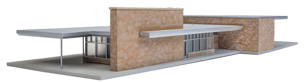 Walthers Cornerstone HO 933-4064 Modern Brick Santa Fe Station - Kit