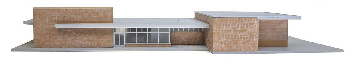 Walthers Cornerstone HO 933-4064 Modern Brick Santa Fe Station - Kit