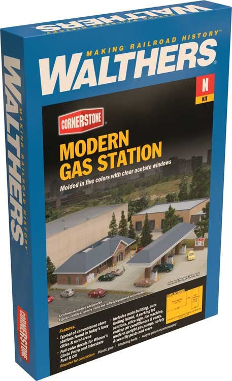 Walthers Cornerstone N 933-3885 Modern Gas Station - Kit