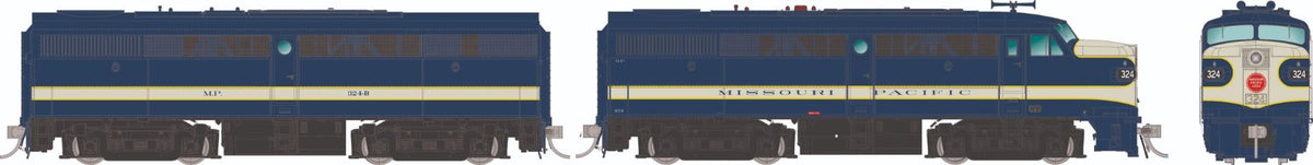 Rapido Trains Inc HO 37561 DCC/ESU LokSound V5 Equipped ALCo FA-1 + FB-1 Locomotive Set Missouri Pacific "Blue Scheme" MP #324 + #324B