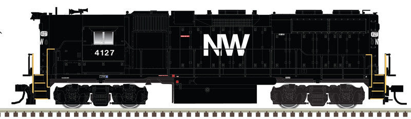 Atlas Master Silver Series N 40005615 DCC Ready EMD GP38 Locomotive w/DBs & High Short Hood Norfolk & Western NW #4114