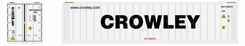 Atlas N 50006002 40' Refrigerated Container CROWLEY Set #1 3-Pack