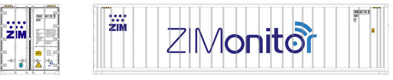 Atlas N 50006005 40' Refrigerated Container ZIM 'Monitor' Set #2 3-Pack