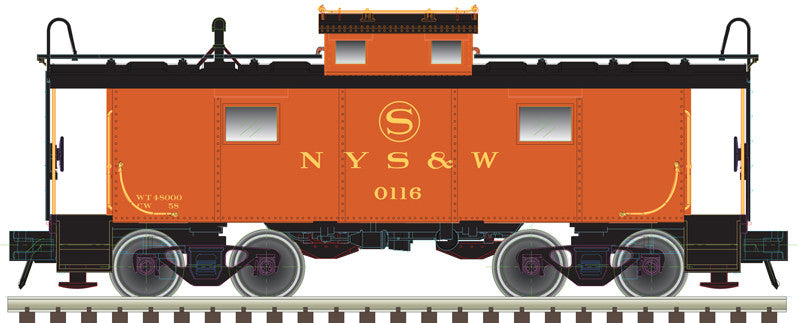 Atlas Master HO 20007017 NE-6 Caboose New York, Susquehanna & Western NYS&W #117