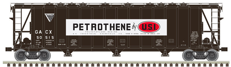 Atlas Master N 50006334 General American 3500 Dry-Flo 3-Bay Covered Hopper USI Petrothene GACX #50515