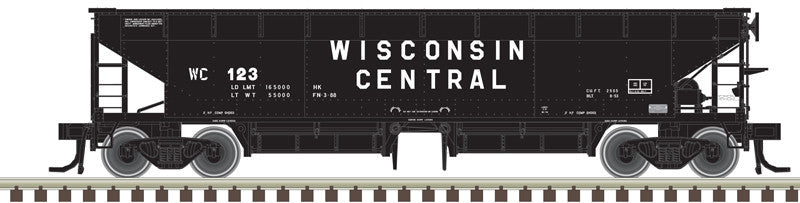 Atlas Master N 50006619 70-Ton Hart Ballast Car Wisconsin Central WC #123