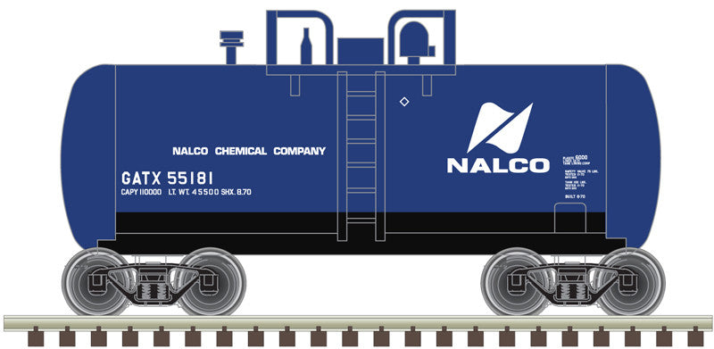 Atlas Trainman N 50006887 Beer Can Shorty Tank Car Nalco GATX #55181