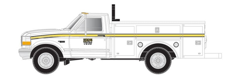 Atlas N 60000159 Ford F-250/350 Pickup Trucks White 'Herzog'  2-Pack