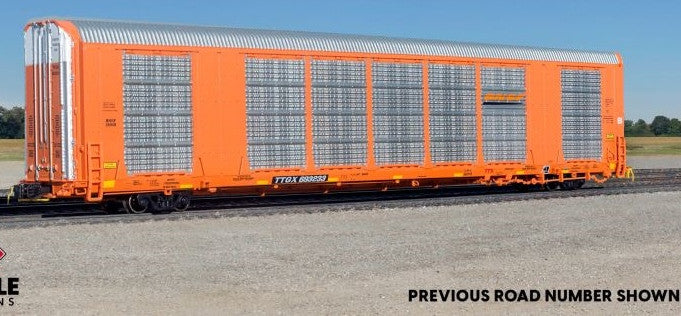 ScaleTrains Rivet Counter N SXT33726 Gunderson Multi-Max Autorack BNSF 'Orange' TTGX #694753