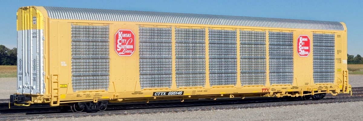 ScaleTrains Rivet Counter N SXT33748 Gunderson Multi-Max Autorack Kansas City Southern 'Yellow' CTTX #695150