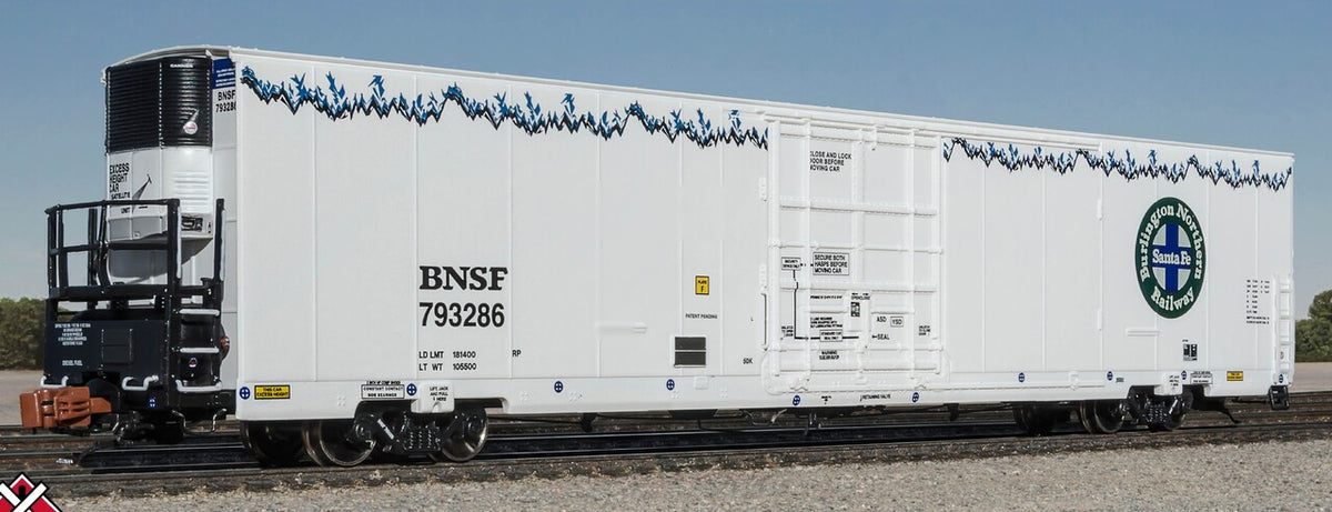 ScaleTrains Rivet Counter N SXT39775 Sound Equipped Trinity 82' 7883 Mechanical Reefer Roofline Icicles w/Carrier BNSF #793286