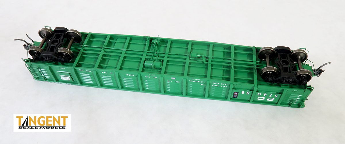 Tangent Scale Models HO 17018-08 PRR/PC Shops G43 Class 52'6" Corrugated Side Gondola Penn Central 'Delivery G43A 2-1968' PC #576080