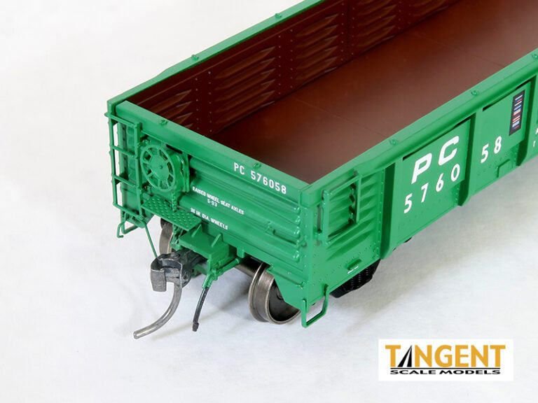 Tangent Scale Models HO 17018-05 PRR/PC Shops G43 Class 52'6" Corrugated Side Gondola Penn Central 'Delivery G43A 2-1968' PC #576058