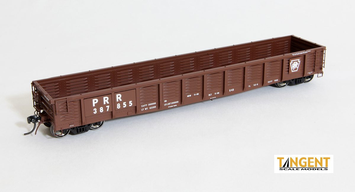 Tangent Scale Models HO 17010-24 PRR/PC Shops G43 Class 52'6" Corrugated Side Gondola Pennsylvania Railroad 'Original 11-1966 G43' PRR #387815