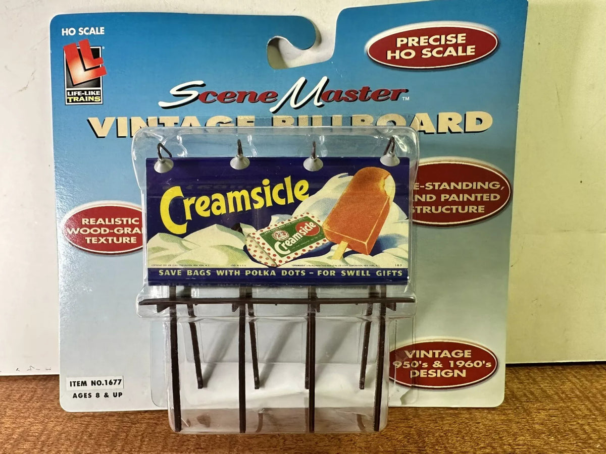 Walthers Life-Like SceneMaster HO 433-1677 Vintage Billboard - Creamsicle