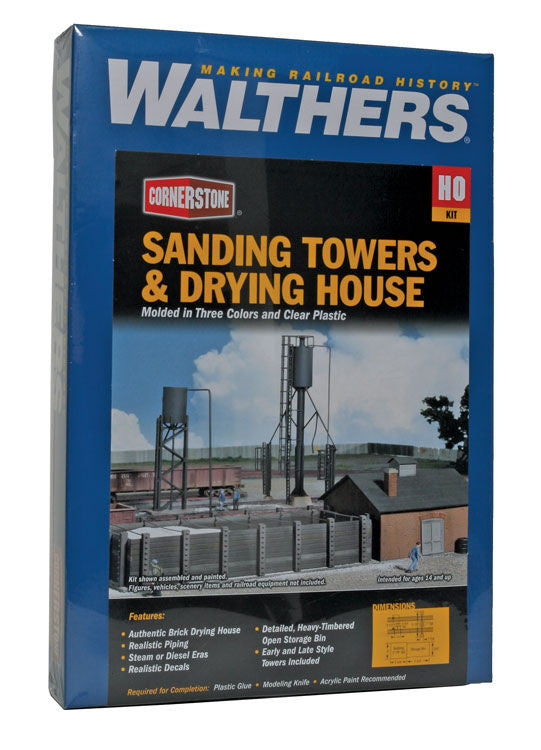 Walthers Cornerstone HO 933-3182 Sanding Towers & Drying House - Kit