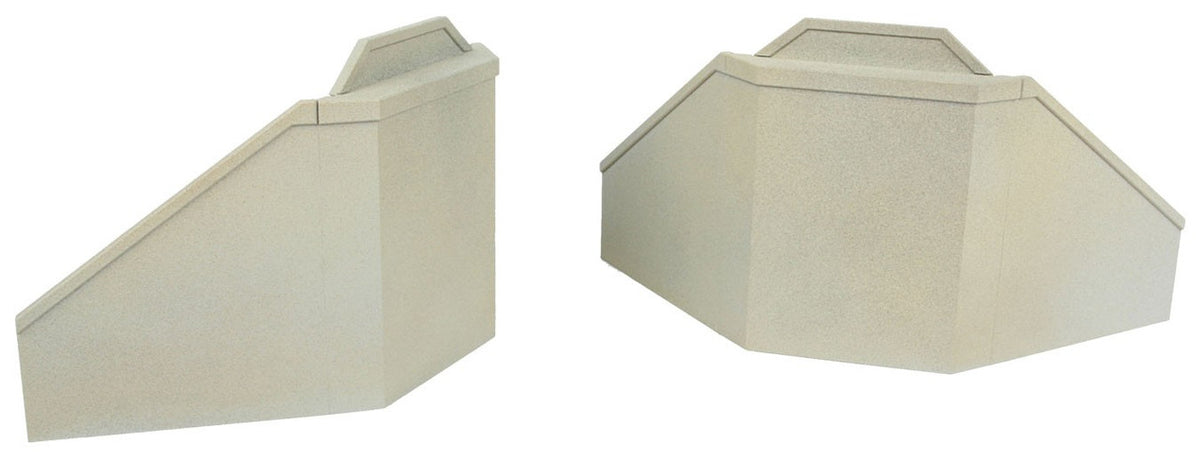 Walthers Cornerstone HO 933-4551 Single Track Railroad Bridge Concrete Abutments - Kit