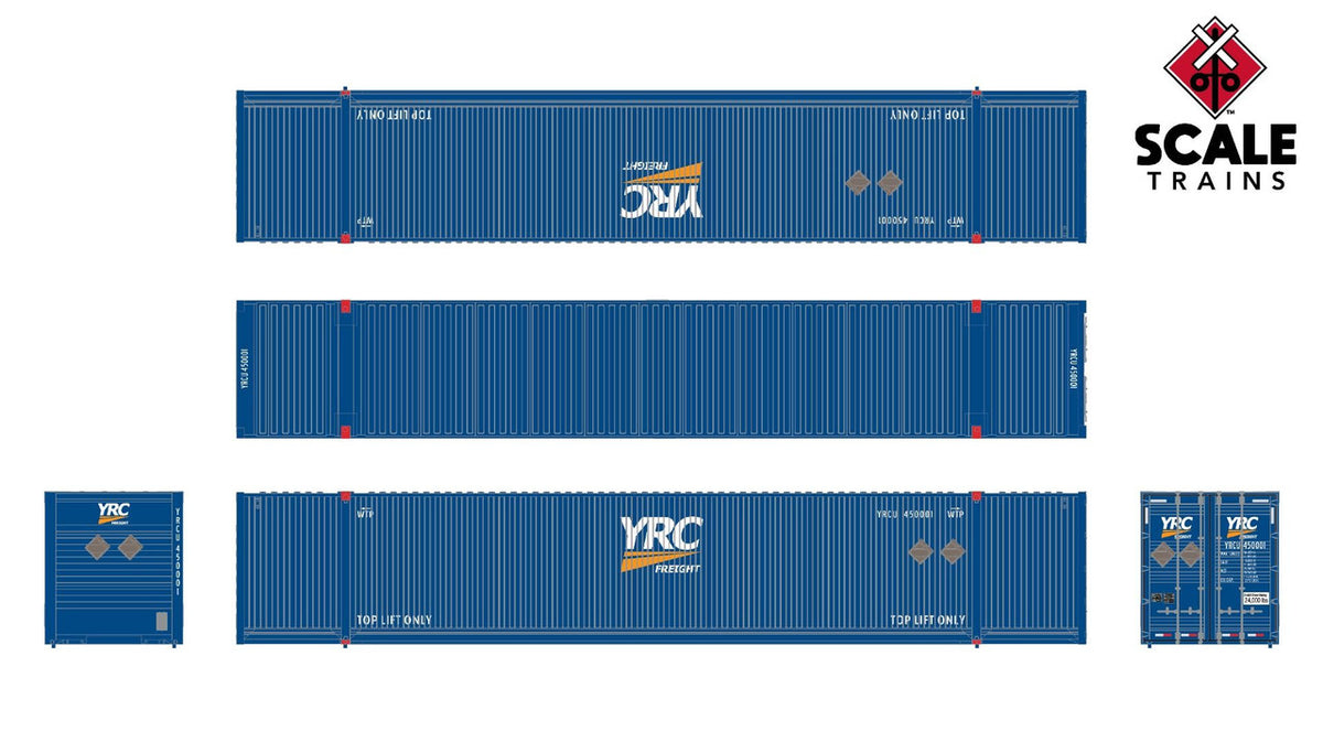 ScaleTrains Operator N SXT11694 CIMC 53' Corrugated Dry Container YRC Freight YRCU #450025